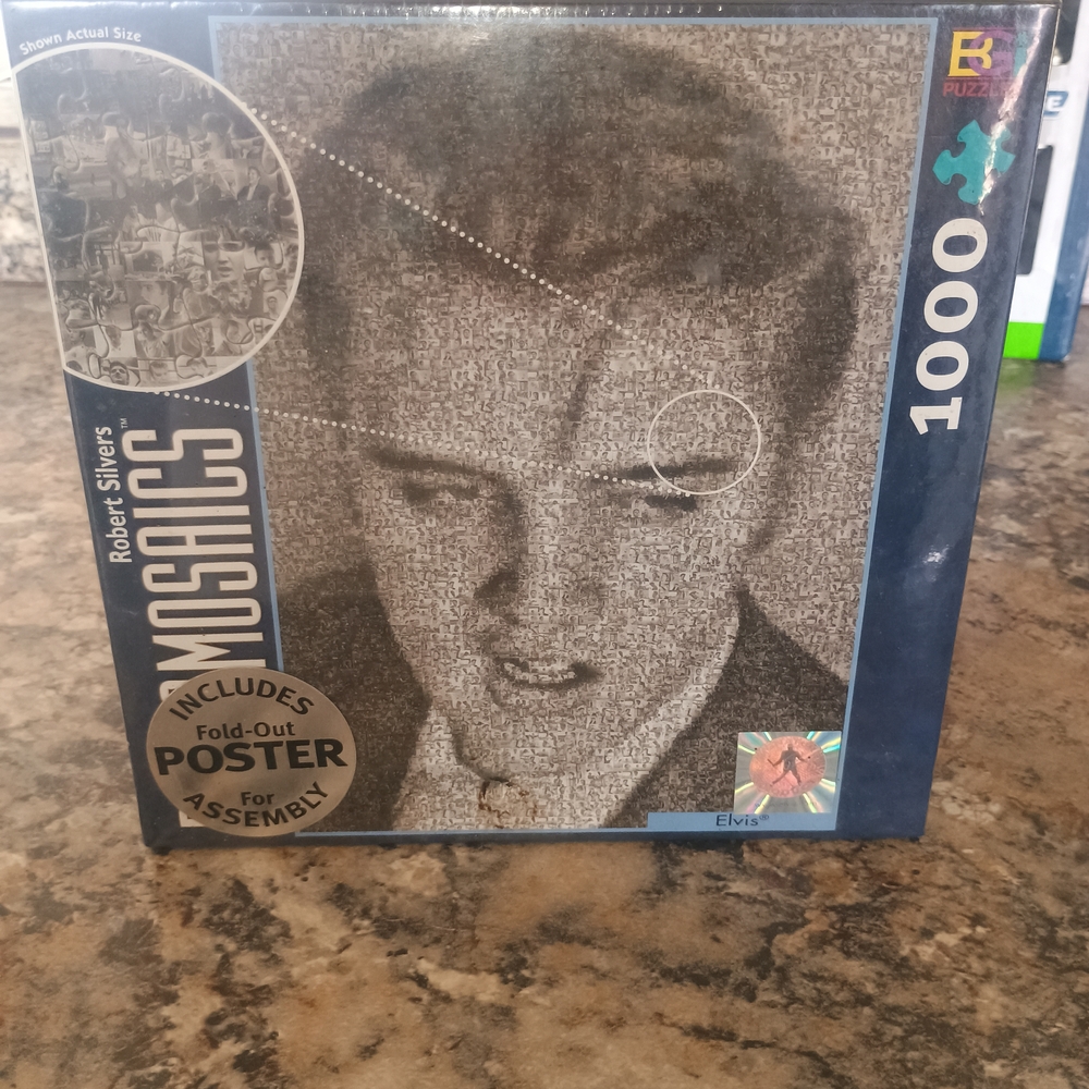 Elvis Mosaic Puzzle - Black and Gray